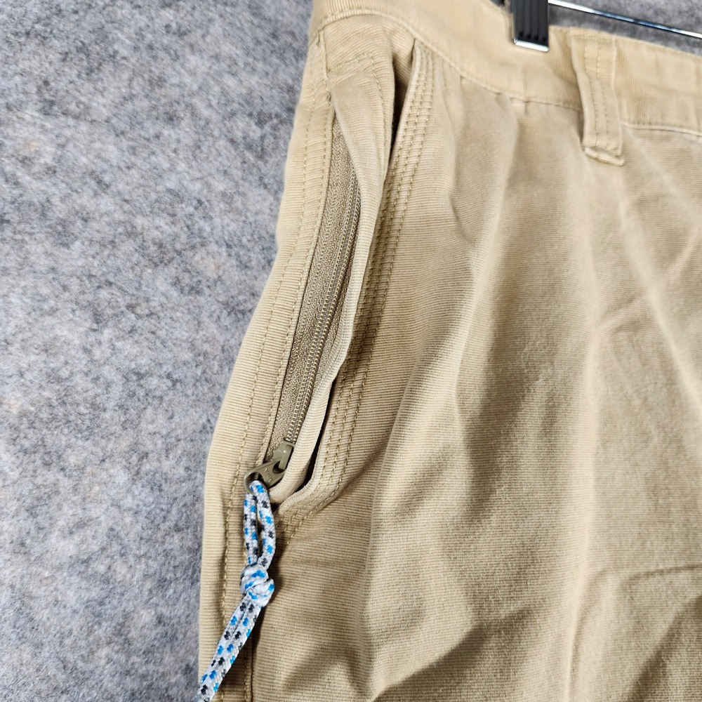 Columbia Mens 34x30 Canvas Utility Pants Tan Khaki Straight Leg Work Trousers - Picture 10 of 16